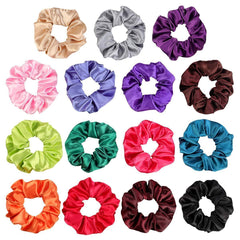 Magigift 15 Pcs Hair Scrunchies Satin Elastic Hair Bands Scrunchy Hair Ties Ropes Scrunchie for Women or Girls Hair Accessories - 15 Assorted Colors Scrunchies
