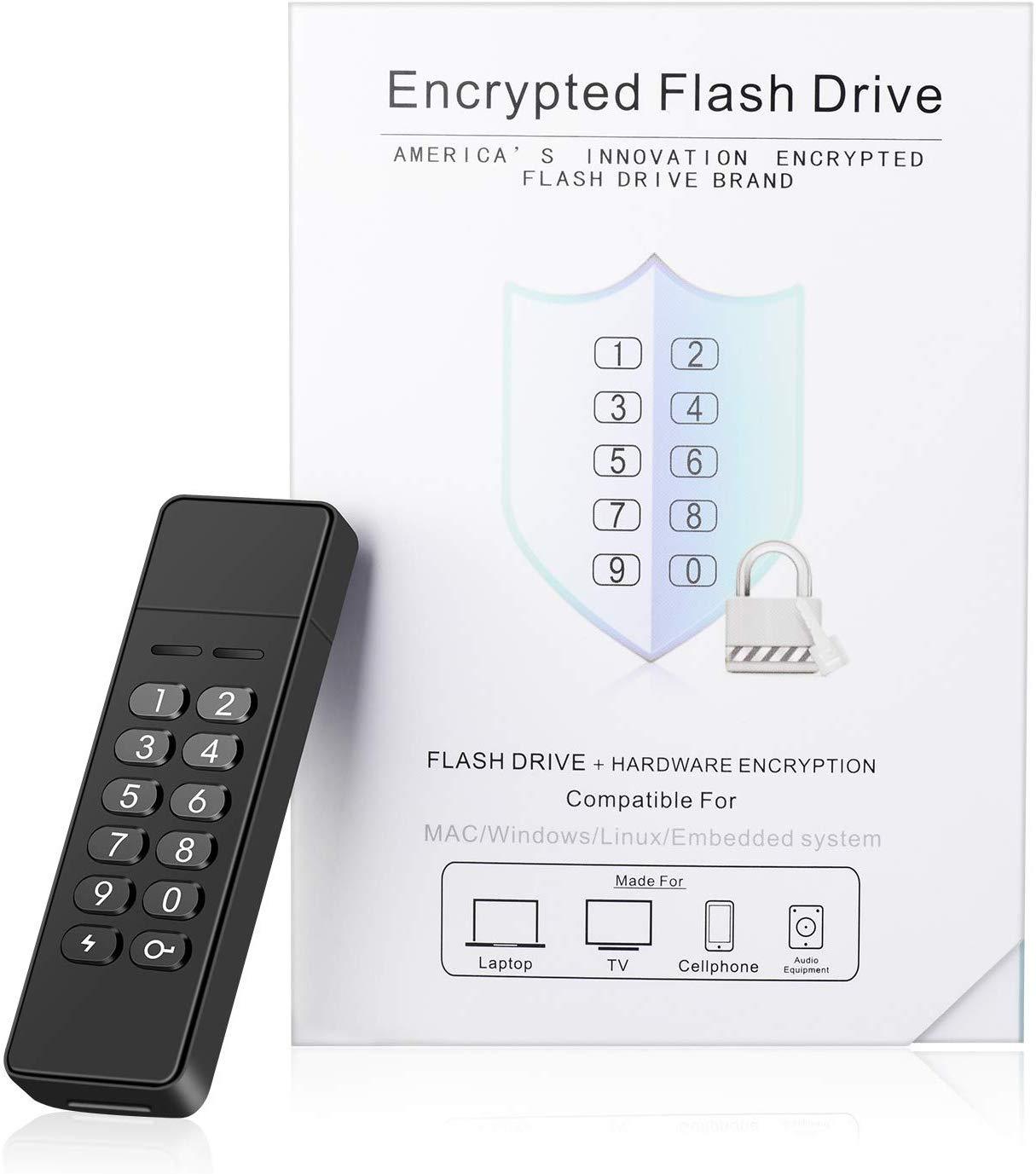 Encrypted USB Drive, INNÔPLUS Secure Flash Drive 256-bit 32 GB, U Disk ...