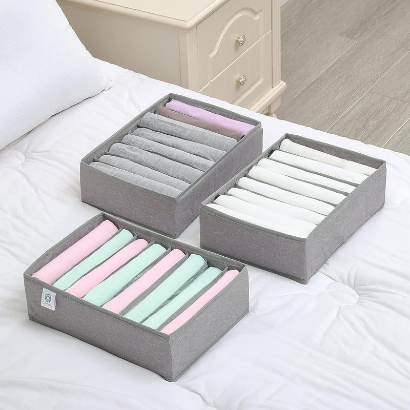 4 Pack Drawer Organizers for Clothing, 8 Grids Foldable Closet Organiz – PJ  Pecos Joint Venture