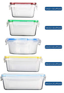 Food Storage Containers with Lids, KOMUEE 15 PACK Plastic Food Containers with lids - Plastic Containers with lids - Airtight Leak Proof Easy Snap Lock and BPA Free Plastic Container Set