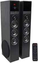 Load image into Gallery viewer, Rockville TM150B Black Home Theater System Tower Speakers 10&quot; Sub/Blueooth/USB
