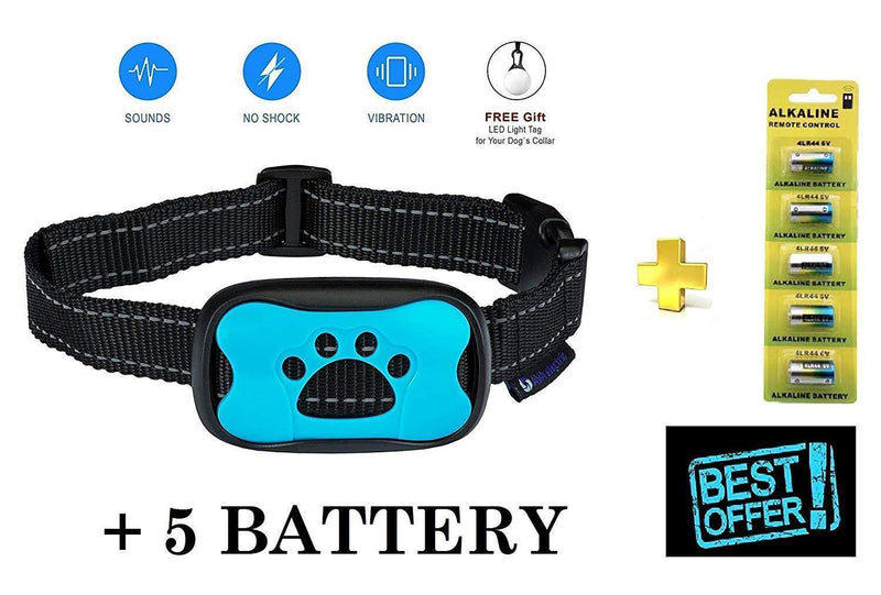 AVA Electric Dog Bark Collar Upgrade 2018 - by [Revolution Energy Controller] x2 Work Time - Vibration No Shock - No Bark Collar for Small Medium Large Dogs Best Barking Collar - Pet Safe Waterproof