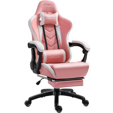 Load image into Gallery viewer, Dowinx Gaming Chair Ergonomic Racing Style Recliner with Massage Lumbar Support, Office Armchair for Computer PU Leather E-Sports Gamer Chairs with Retractable Footrest (Black&amp;Purple)

