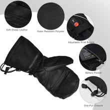 Load image into Gallery viewer, Heated Gloves,Mens Womens Heated Ski Gloves Mittens,7.4V 2200MAH Electric Rechargeable Battery Gloves for Winter Skiing Skating Snow Camping Hiking Heated Arthritis Hand Warmer Gloves
