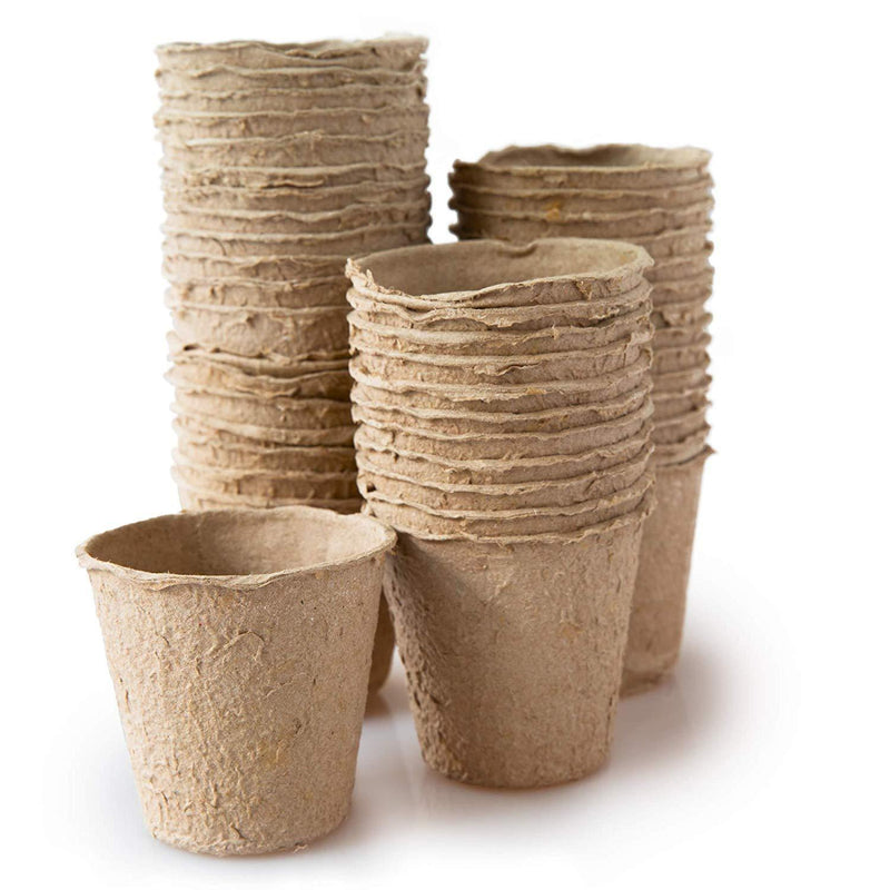 100 Recycled Paper Planting peat Pot 3"- Perfect for Starting Seeds and transferring to Garden Without Damage to Roots. 100% Biodegradable and eco Friendly.