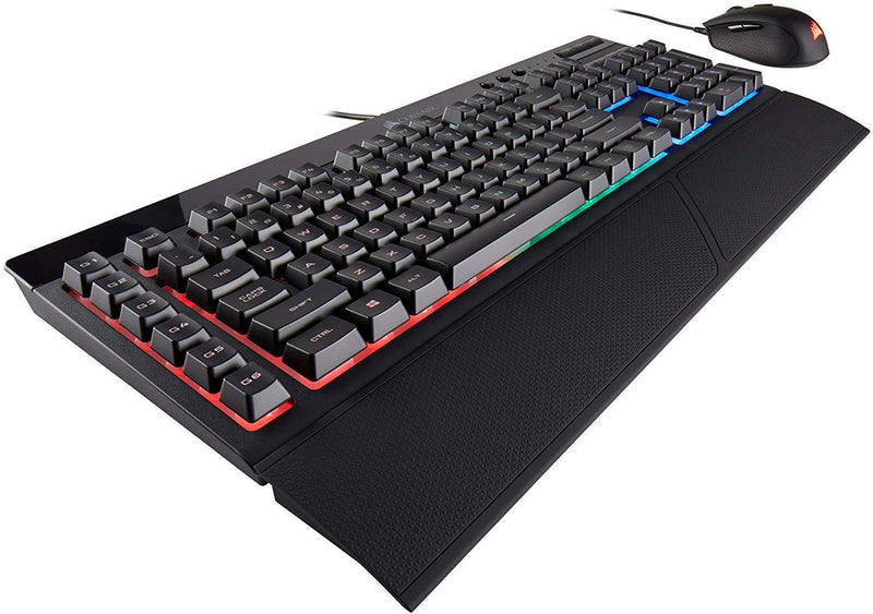 Corsair K55 RGB Gaming Keyboard - Quiet & Satisfying LED Backlit Keys - Media Controls - Wrist Rest Included – Onboard Macro Recording