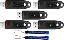 Load image into Gallery viewer, SanDisk 32GB (Five Pack) USB 3.0 Flash Ultra Memory Drive CZ48 - with (2) Everything But Stromboli (tm) Lanyard
