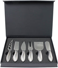 Load image into Gallery viewer, Home Perspective Premium Stainless Steel Cheese Tool Set - 6 Piece Box Cheese Knife Set - Cut, Spread, Shave and Serve All Your Favorite Cheeses
