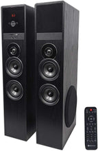 Load image into Gallery viewer, Rockville TM150B Black Home Theater System Tower Speakers 10&quot; Sub/Blueooth/USB
