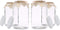 4 Pack - 1 Gallon Glass Jar w/Plastic Airtight Lid, Muslin Cloth, Rubber Band - Wide Mouth Easy Clean - BPA Free & Dishwasher Safe - Kombucha, Kefir, Canning, Sun Tea, Fermentation, Food Storage