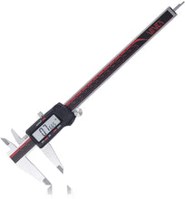 Load image into Gallery viewer, VINCA DCLA-0605 Quality Electronic Digital Vernier Caliper Inch/Metric/Fractions Conversion 0-6 Inch/150 mm Stainless Steel Body Red/Black Extra Large LCD Screen Auto Off Featured Measuring Tool
