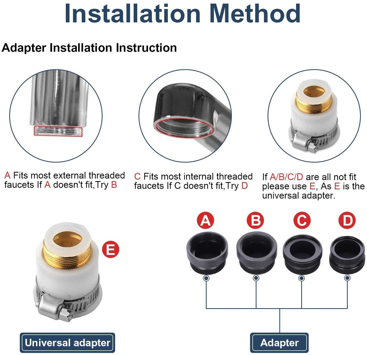WaterQueen NSF/ANSI Standard 42 Water Faucet Filter, High Standard Water Faucet Filtration System, Advanced Faucet Filter for Hard Water