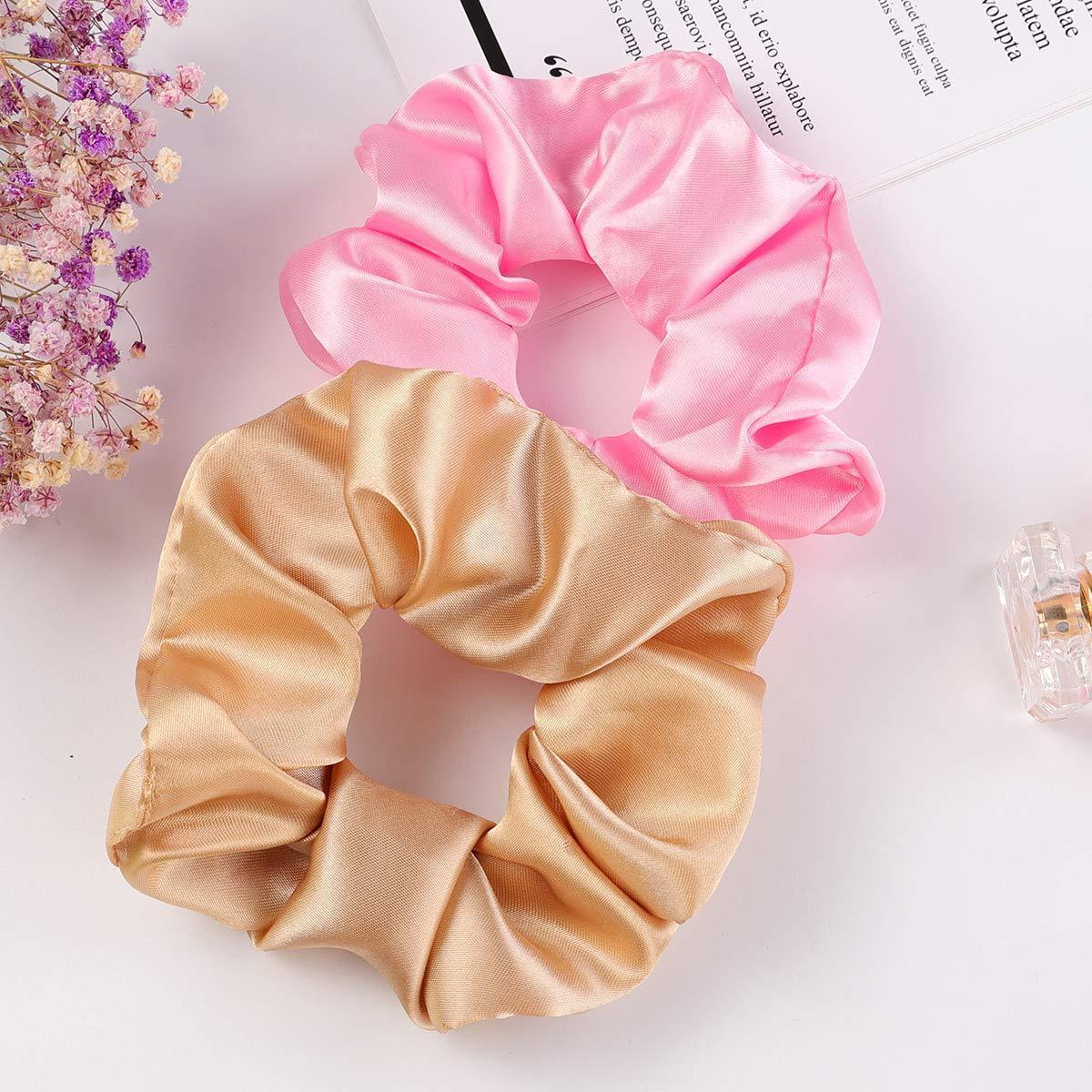 Magigift 15 Pcs Hair Scrunchies Satin Elastic Hair Bands Scrunchy Hair Ties Ropes Scrunchie for Women or Girls Hair Accessories - 15 Assorted Colors Scrunchies