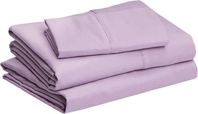 Abakan Lightweight Super Soft Easy Care Microfiber Bed Sheet Set with 14-Inch Deep Pockets - Twin XL, Frosted Lavender