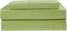 Load image into Gallery viewer, COTTON CRAFT - Ultra-Soft 400-Thread-Count Full Size Sheet Set in Sage, Premium 100% Pure Combed Cotton, 4-Piece Sateen Bedding Set with 1 Deep-Pocket Fitted Sheet, 1 Flat Sheet &amp; 2 Pillowcases
