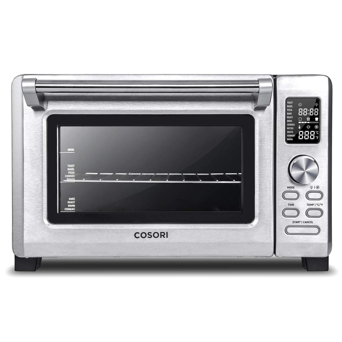 COSORI CO130-AO Toaster Oven with Air Fryer, Dehydrator, Pizza & Roaster, Christmas Healthy Gift, Recipes & Accessories Included, 30L, Silver