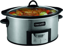 Load image into Gallery viewer, Crockpot SCCPVI600-S 6-Quart Countdown Programmable Oval Slow Cooker with Stove-Top Browning, Stainless Finish
