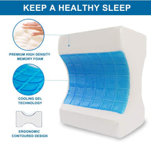 Load image into Gallery viewer, Knee Pillow Leg Pillows Memory Foam Pillow with Cooling Gel &amp; Adjustable Strap, Leg Position Pillow for Sciatica Relief, Back Pain, Leg Pain, Hip &amp; Joint Pain, Pregnancy &amp; Side Sleeper by iDOO
