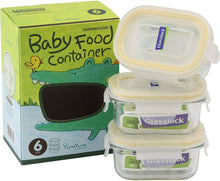 Load image into Gallery viewer, Glasslock 6-Piece Square Baby Box Set, Mini (3 count)
