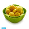 HIRALIY Double Dish Plastic Snack Dish Serving Bowl with Shell Storage for Nuts, Fruits and Candies (Green/Yellow)