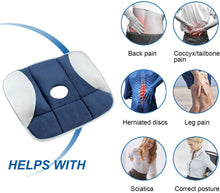 Load image into Gallery viewer, Memory Foam Seat Cushion - Back, Coccyx, Sciatica and Tailbone Pain Relief, Non Slip Breathable Orthopedic Seat Cushion Tailbone Pillow for Office Chair, Car Seats and Wheelchair by iDOO
