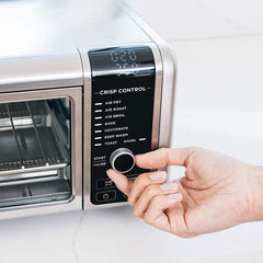 Ninja Foodi 8-in-1 Digital, Toaster, Air Fryer, with Flip-Away for Storage Multi-Purpose Counter-top Convection Oven (SP101), 19.7” W x 7.5”H x 15.1”D, Stainless Steel/Black