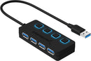 Sabrent 4-Port USB 3.0 Hub with Individual LED Power Switches (HB-UM43)