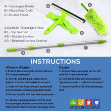 Load image into Gallery viewer, Telescopic Squeegee Window Cleaner Kit! Shower Squeegee, Window Cleaning Tools, Car Windshield Tool and Doors - Indoor/Outdoor Washing Equipment with Telescoping Pole
