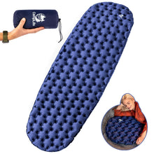 Load image into Gallery viewer, Camping Sleeping Pad - Ultralight Air Camping Mat - Best Inflatable Sleeping Pads for Camping, Backpacking, Hiking Camping Mattress - Lightweight Sleeping Mat - Compact, Durable Camping Pad Bed

