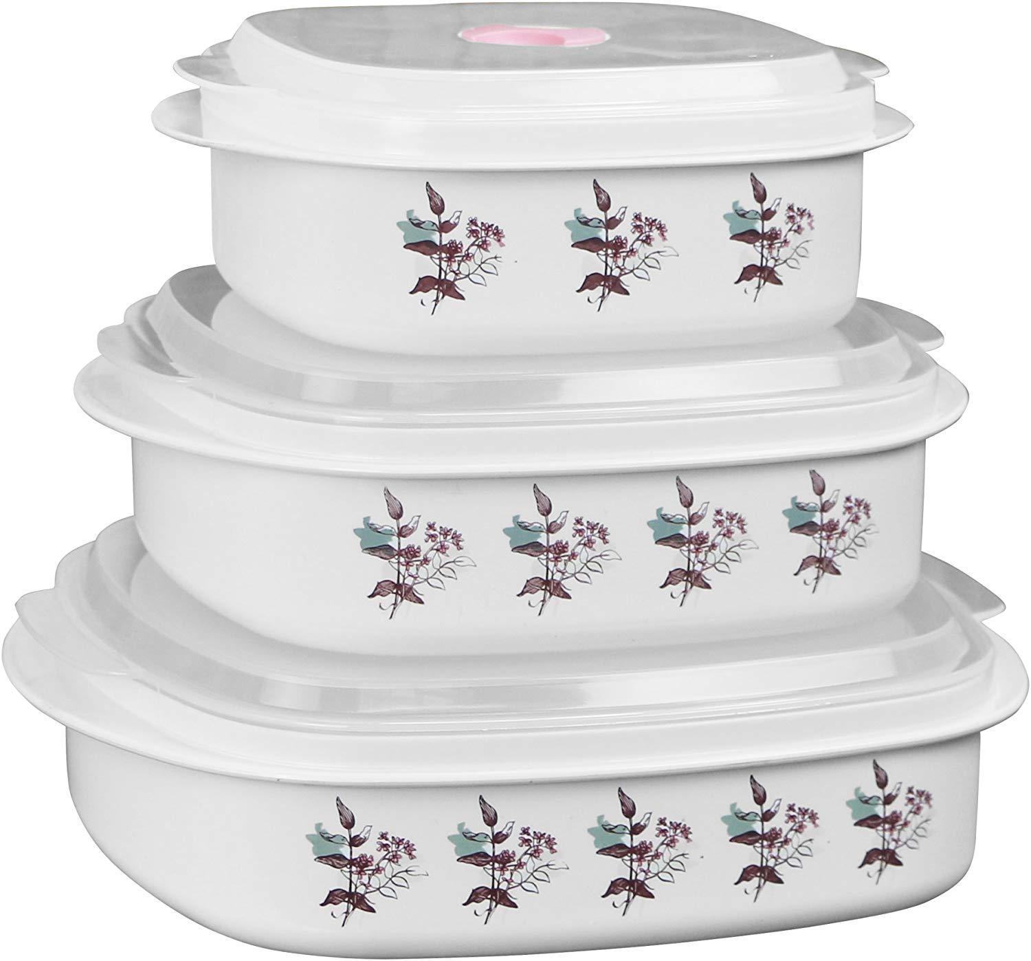 Corelle Coordinates by CulinWare 6-Piece Microwave Cookware, Steamer and Storage Set, Splendor