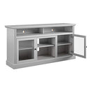 Ameriwood Home Chicago TV Stand with Fireplace, Rustic Gray