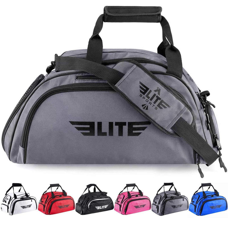 Elite Sports Boxing Gym Duffle Bag for MMA, BJJ, Jiu Jitsu Gear, Duffel Athletic Gym Backpack with Shoes Compartment