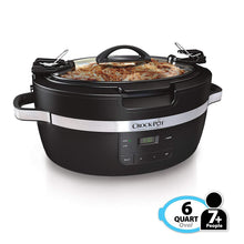 Load image into Gallery viewer, Crockpot Thermoshield 6 Quart Manual Slow Cooker, Black
