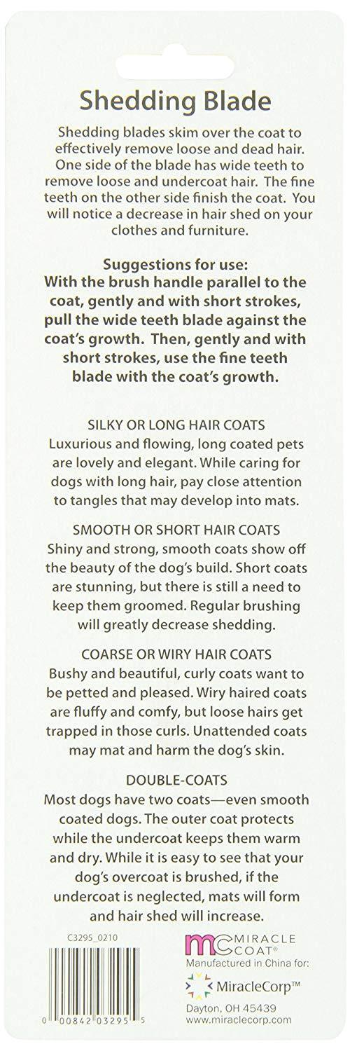 Miracle Coat Dogs, Cats, and Small Animal Shedding Blade, Small