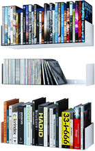 Load image into Gallery viewer, Wallniture Bali U Shape Bookshelves - Wall Mountable Metal CD DVD Storage Rack White Set of 3
