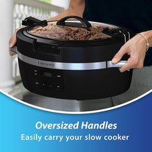 Load image into Gallery viewer, Crockpot Thermoshield 6 Quart Manual Slow Cooker, Black
