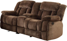 Load image into Gallery viewer, Homelegance Laurelton 90&quot; Microfiber Double Reclining Sofa, Chocolate Brown
