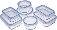 GlassLock Glass Locking Lids Food Storage Containers, 14-Piece Set