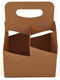 Southern Champion Tray 2797 Kraft Paperboard Drink Carrier with Handle, Hold 4 Cups up to 24-oz, 6-1/2" Length x 6-1/4" Width x 9" Height (Case of 250)
