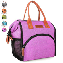 Load image into Gallery viewer, Lunch Bag, KOMUEE Insulated Lunch Box Wide-Open Lunch Tote Bag Large Drinks Holder Durable Nylon Thermal Snacks Organizer for Women Men Adults College Work Picnic Hiking Beach Fishing (green)
