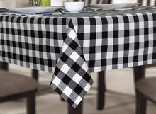 Load image into Gallery viewer, COTTON CRAFT Buffalo Check Cotton Table Cloth - 60&quot; x 102&quot; Size - Black and White Plaid for Wedding, Part, Home Dinning Wedding, Kitchen Picnic
