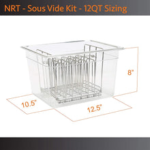 Load image into Gallery viewer, Malaha Sous Vide Container with Lid &amp; Rack - 12Qt Suits Anova, Nano, Joule and Most Circulators up to 2.5&quot; Diameter
