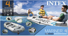 Load image into Gallery viewer, Intex Mariner 4, 4-Person Inflatable Boat Set with Aluminum Oars and High Output Air Pump (Latest Model)
