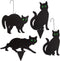 Tapix Garden Scare Cats with Reflective Eyes, Car Decoy Outdoor Statue - Cat Repellent Garden and Yard Decoration - Cat Garden Stake (Set of 4)