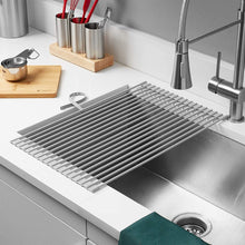 Load image into Gallery viewer, Miligore Roll-up Dish Drying Rack - Large (20&quot; x 13&quot;) Multi-Purpose Over the Sink Drainer - Gray
