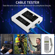 Load image into Gallery viewer, Network Cable Tester RJ45 RJ11 RJ12 UTP LAN Cable Tester Wire Networking Tool(Battery Not Included)
