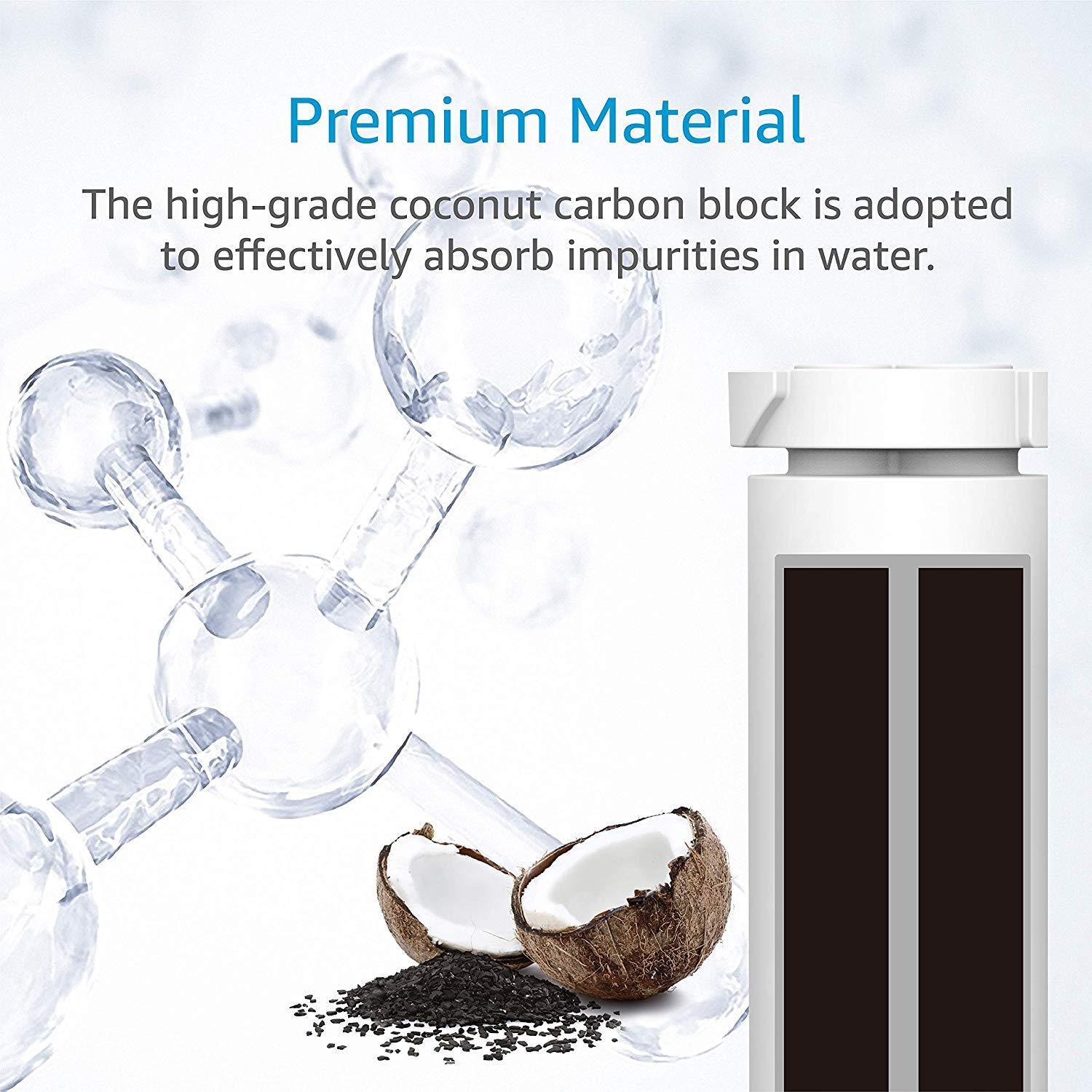 AQUACREST XWF Refrigerator Water Filter, Compatible with GE GBE 21, GDE21, GDE25, GFE24, GFE26, GNE21, GNE25, GNE27, GWE19, GYE18, GSE25, GSS23, GSS25, GZS22, PSE25, CZS22