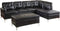 Homelegance Barrington 109" x 108" PU Leather Chaise Sofa, Gray