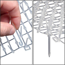 Load image into Gallery viewer, Tapix Cat Scat Mat Clear Anti-cat Network with Spikes Digging Stopper - Cat Deterrent Mat for Indoor and Outdoor 8 feet x 12 inches with 6 Staples

