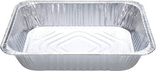 Load image into Gallery viewer, DOBI (30-Pack) Aluminum Pans 9&quot; x 13&quot; - Disposable Aluminum Foil Trays for Baking, Cooking or Lining Deep Steam Table Pans
